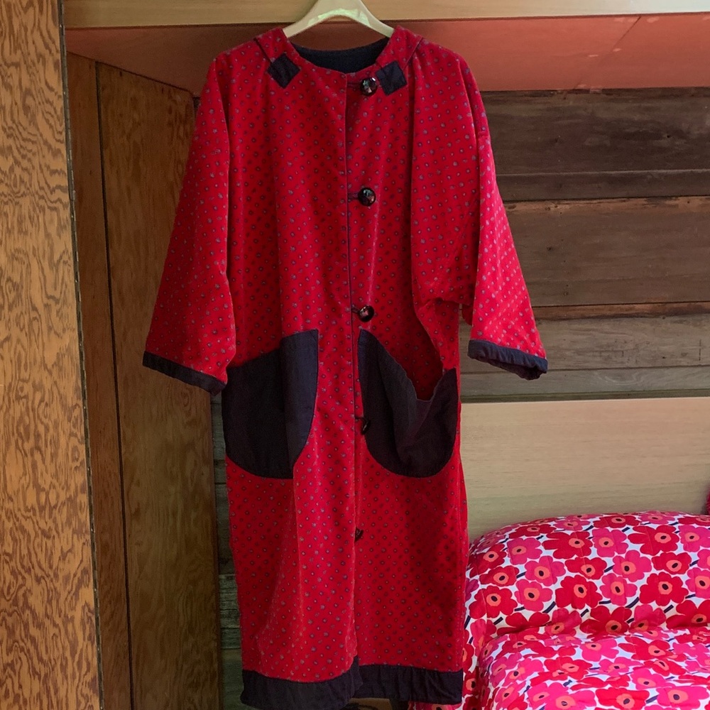 Su-Zen Reversible Kimono-Style Coat+ Scarf
